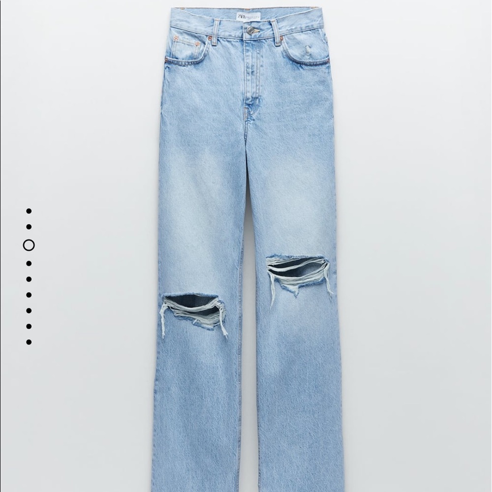 ZARA WIDE LEG HI RISE JEANS